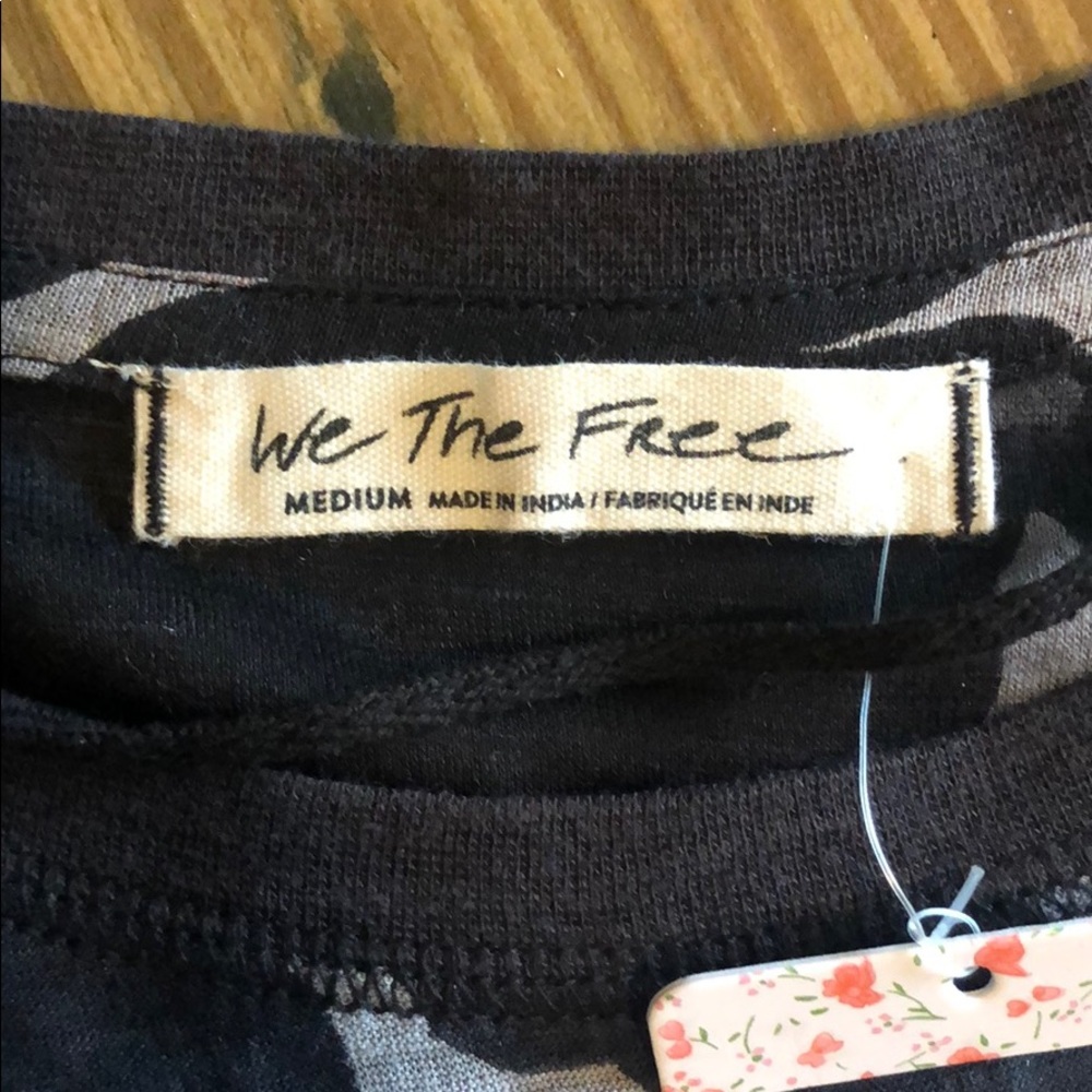 We The Free Maybelle T-Shirt Black Combo Camo Ships Same Day - Picture 5 of 8